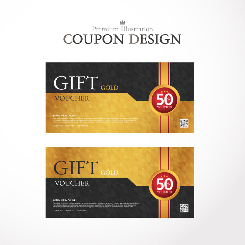 抽象矢量礼品卡创意设计