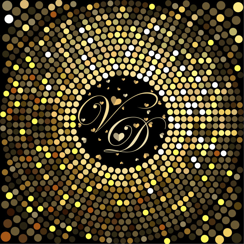 矢量抽象彩色情人节圆点