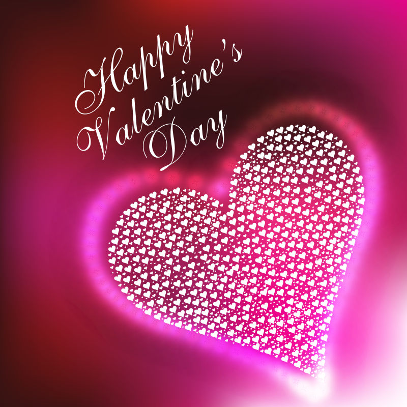 矢量情人节爱心背景