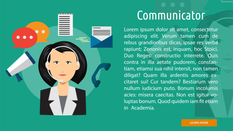 抽象矢量通信员设计插图