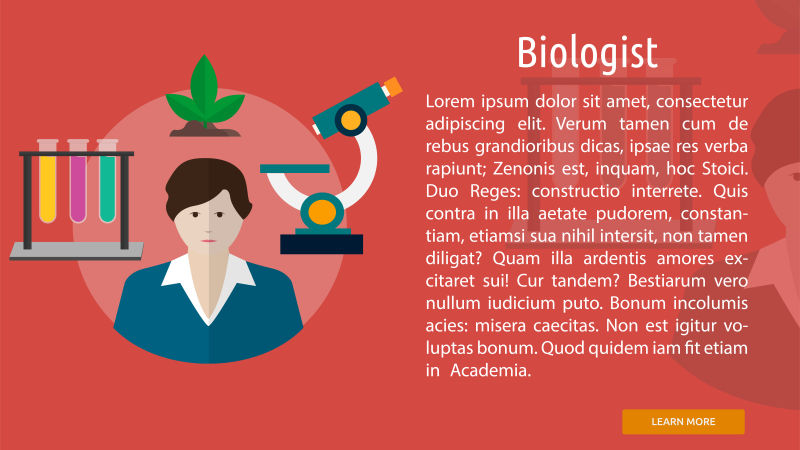 抽象矢量生物学家概念插图