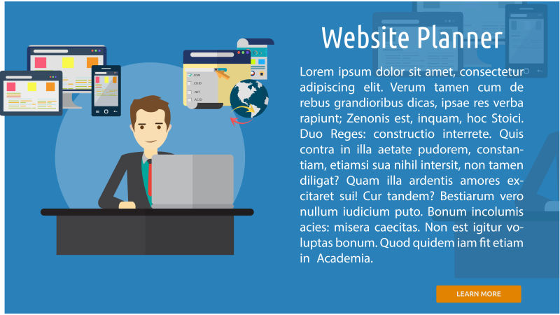 抽象矢量网站规划师概念插图