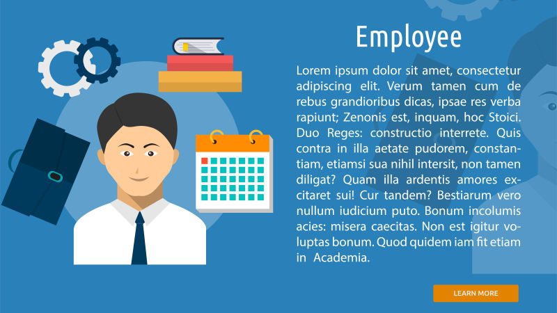 抽象矢量员工概念的插图