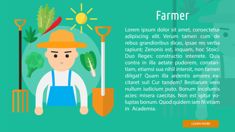 矢量抽象农夫概念插图