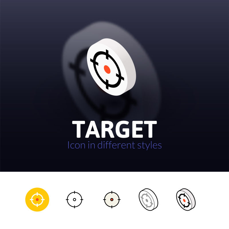 目标颜色矢量图标