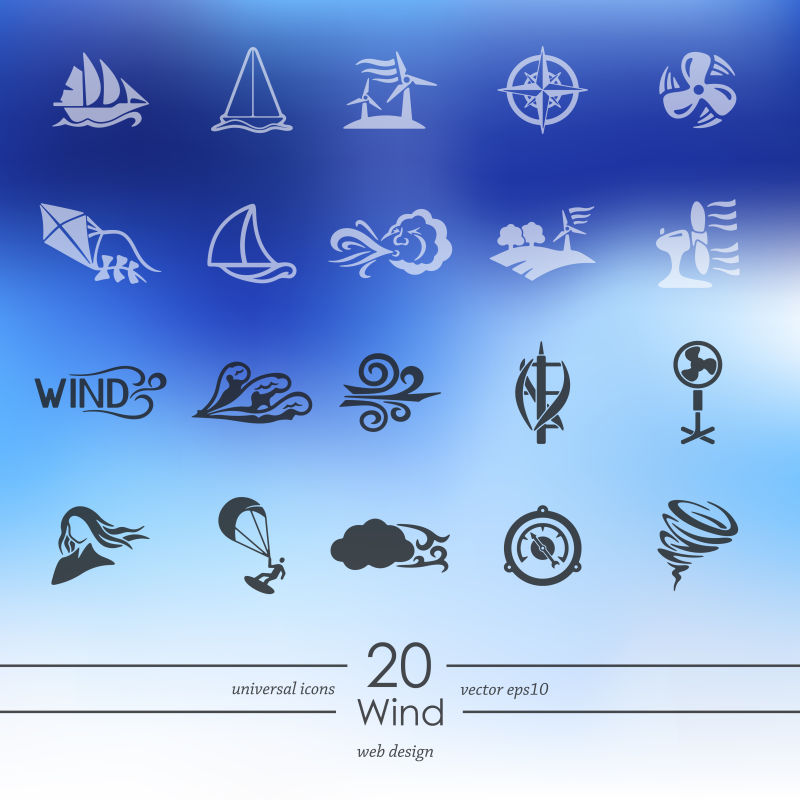抽象矢量风主题的图标设计