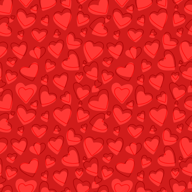 红色爱心背景矢量设计