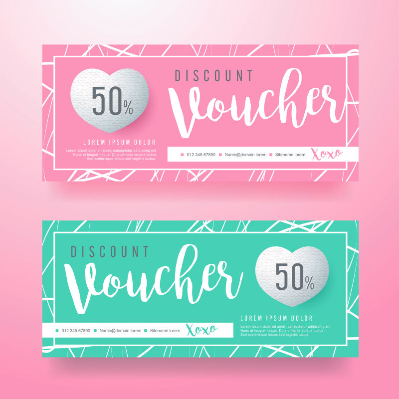 情人节特别折扣样板设计矢量