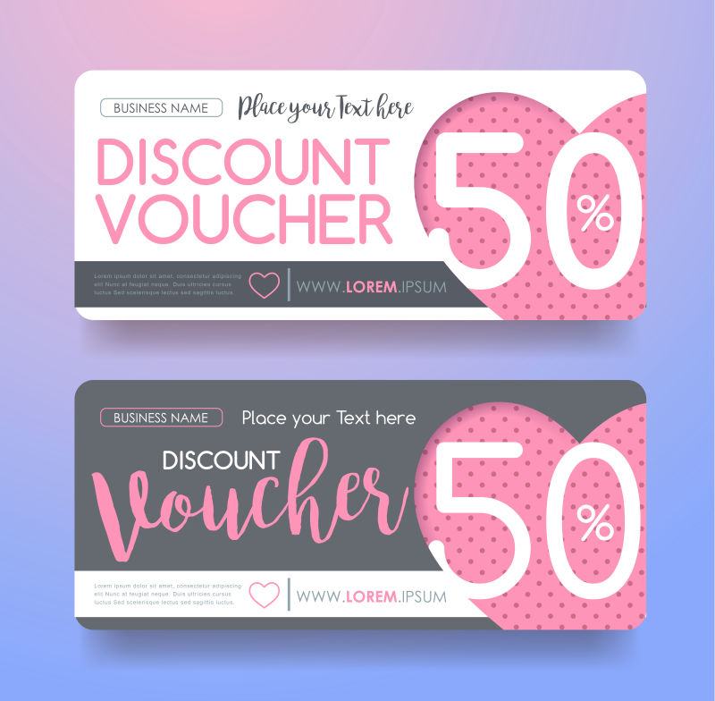 商场产品折扣券样板设计矢量