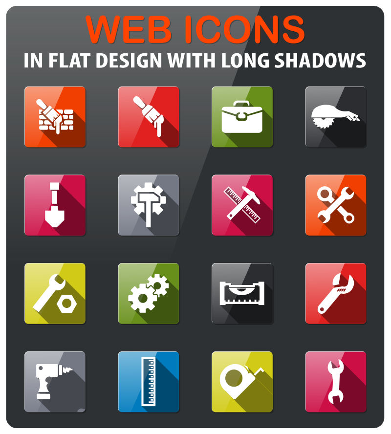 矢量的创意维修工具图标