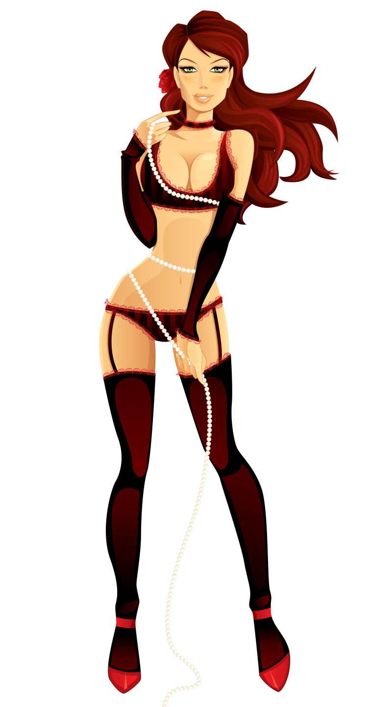 矢量性感内衣美女