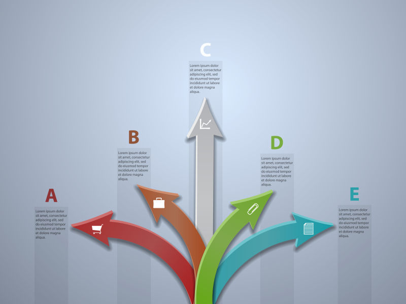 创意箭头图案信息图表矢量设计