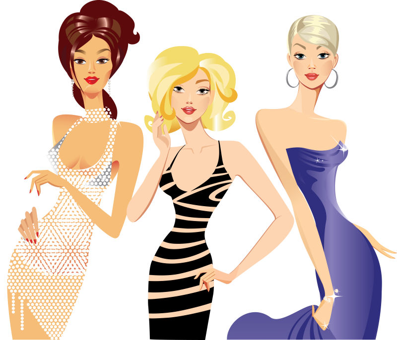 矢量完美的美女