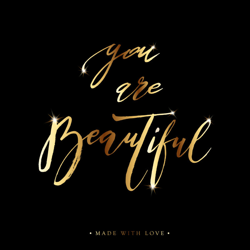 抽象矢量金色华丽字母设计元素