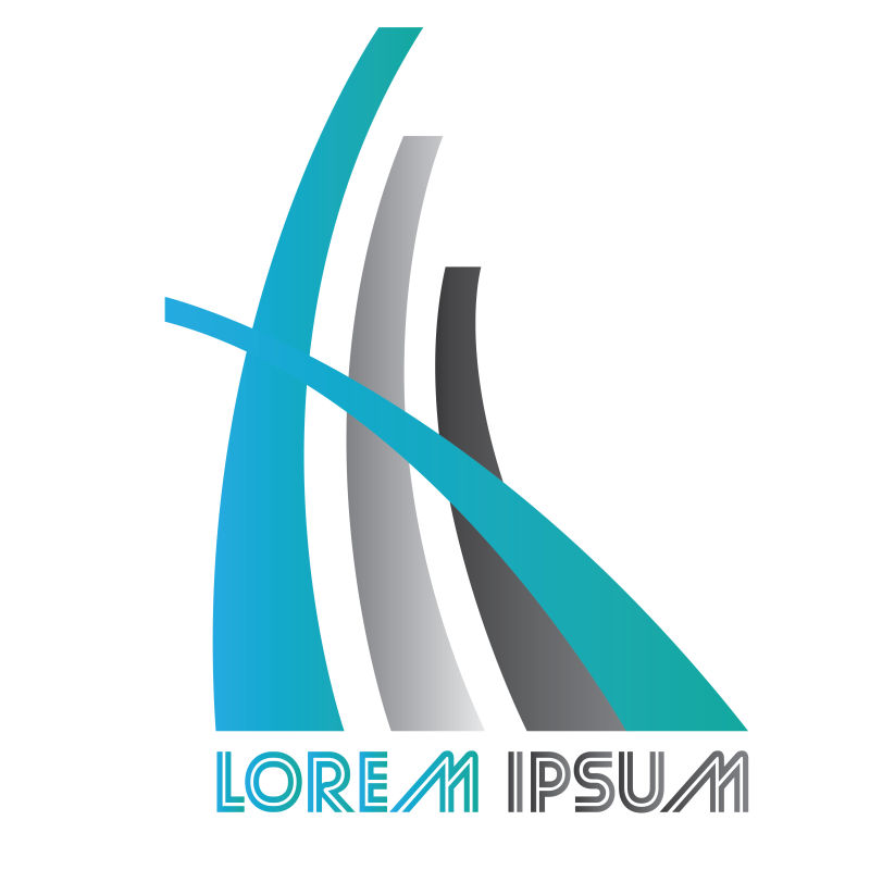 矢量浅蓝色建筑标志