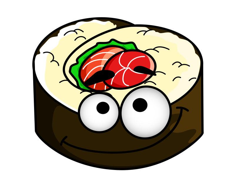 矢量可爱的寿司