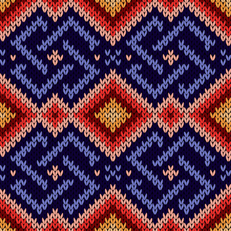 创意矢量彩色无缝针织纹理背景