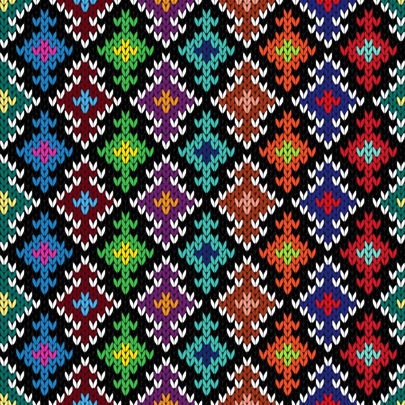 抽象矢量针织无缝设计背景