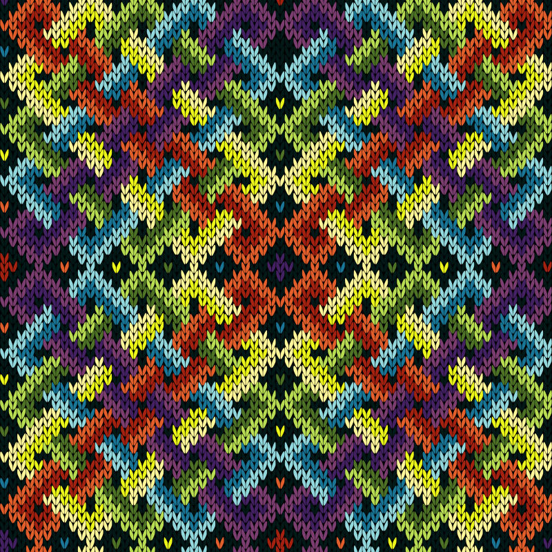 抽象矢量针织纹理装饰设计无缝背景