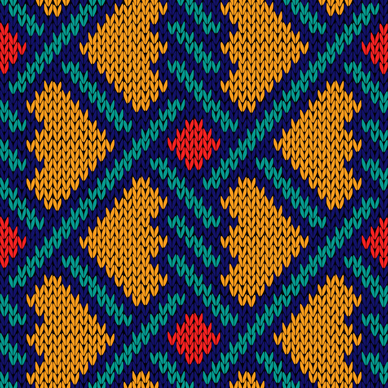 抽象矢量针织纹理无缝背景