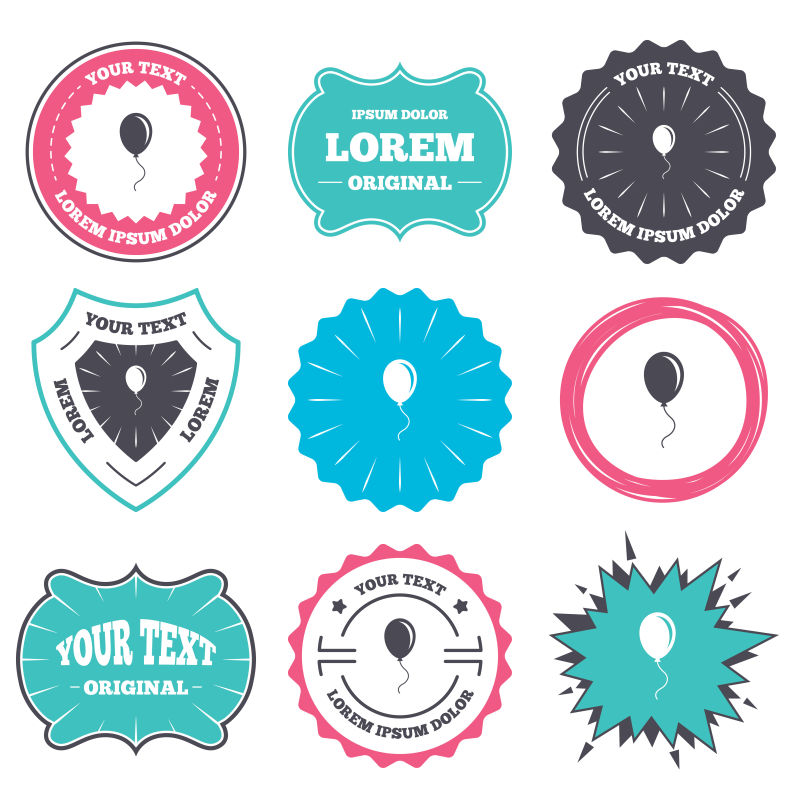 标签和徽章矢量