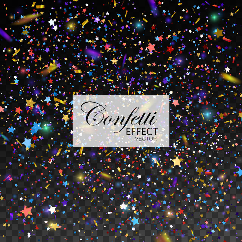 五彩缤纷的闪闪发光的星星背景设计矢量