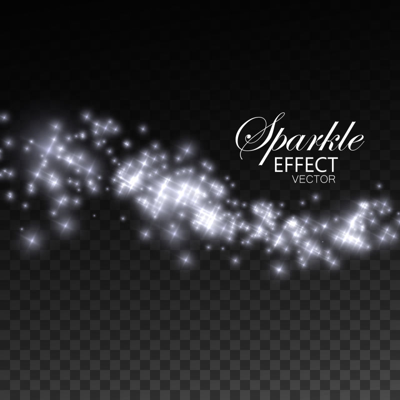 闪闪发光的白色星光流苏背景设计矢量