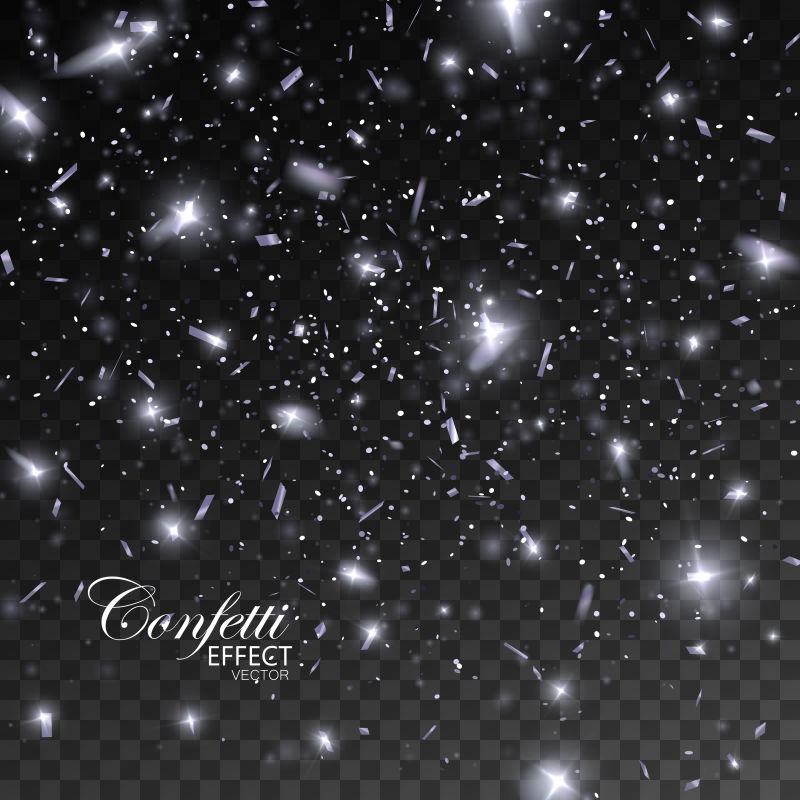 闪亮的白色纸屑背景矢量设计