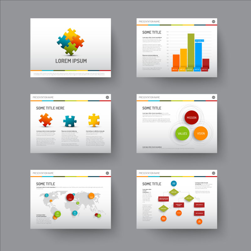 矢量设计公司摘要绘制图表