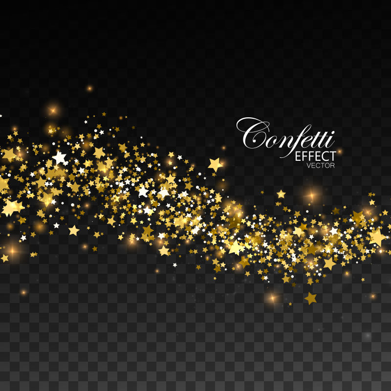 抽象矢量金色星光设计