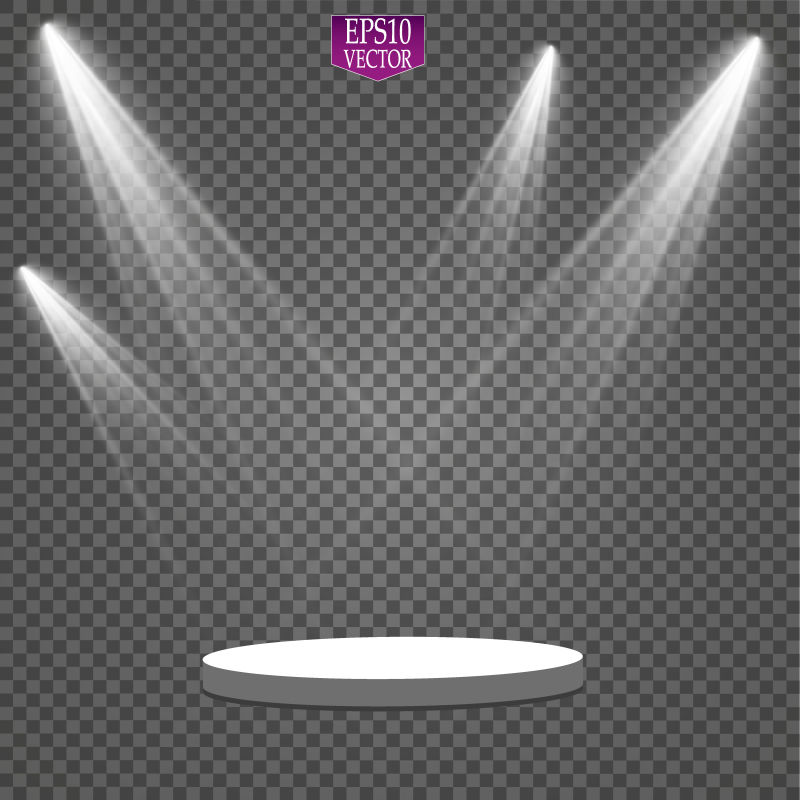 创意矢量白色灯光设计背景