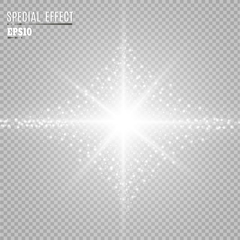 矢量创意白色星光设计元素