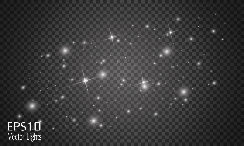 矢量创意白色星光元素