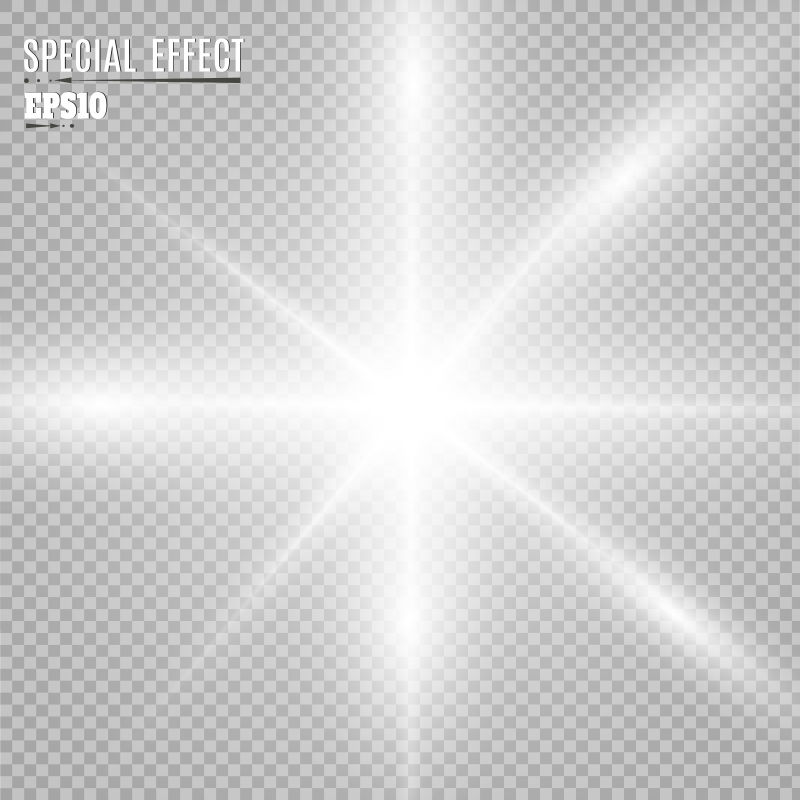 抽象矢量白色六芒星设计元素