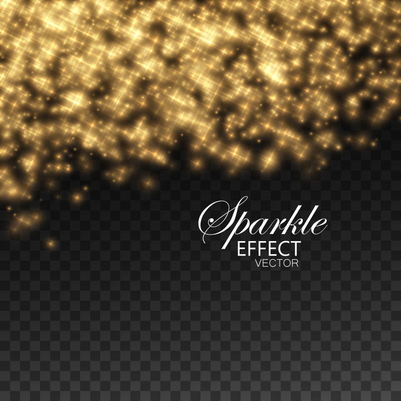 金色的发光粒子背景矢量设计