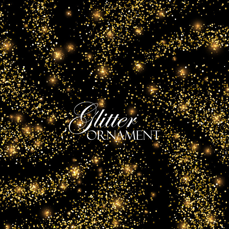 螺旋的金色闪光粒子背景矢量设计