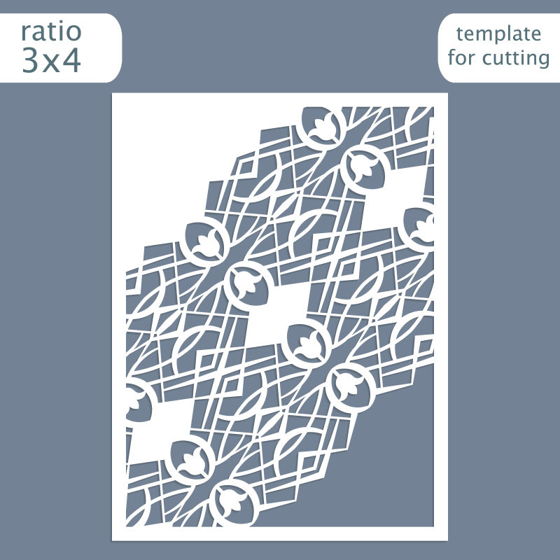 矢量镂空图案贺卡