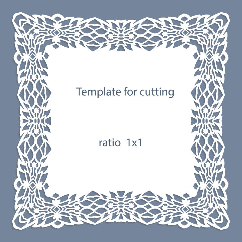 矢量的镂空花边卡片设计