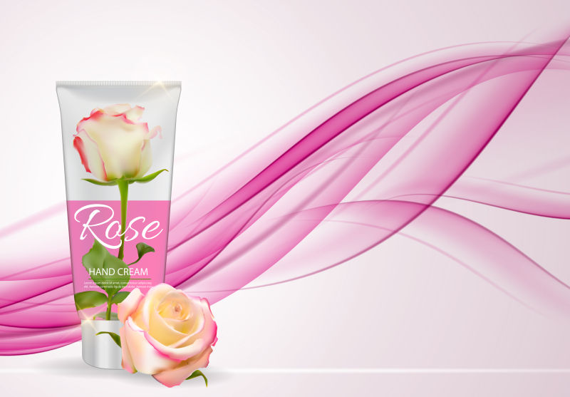 矢量现代护手霜宣传广告设计