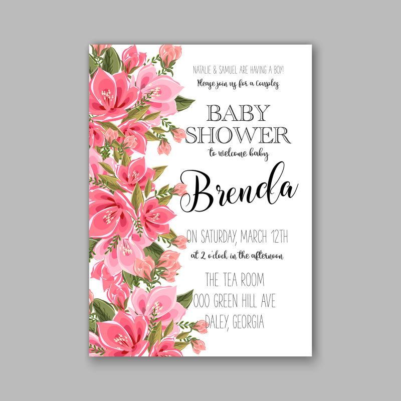 创意水彩装饰的花卉装饰设计