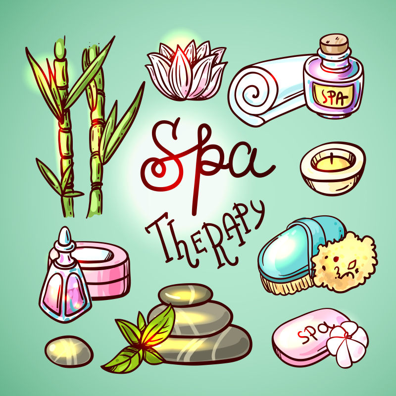 矢量美女的插图SPA