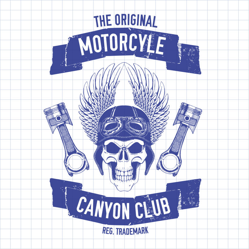 手绘矢量的摩托车报价