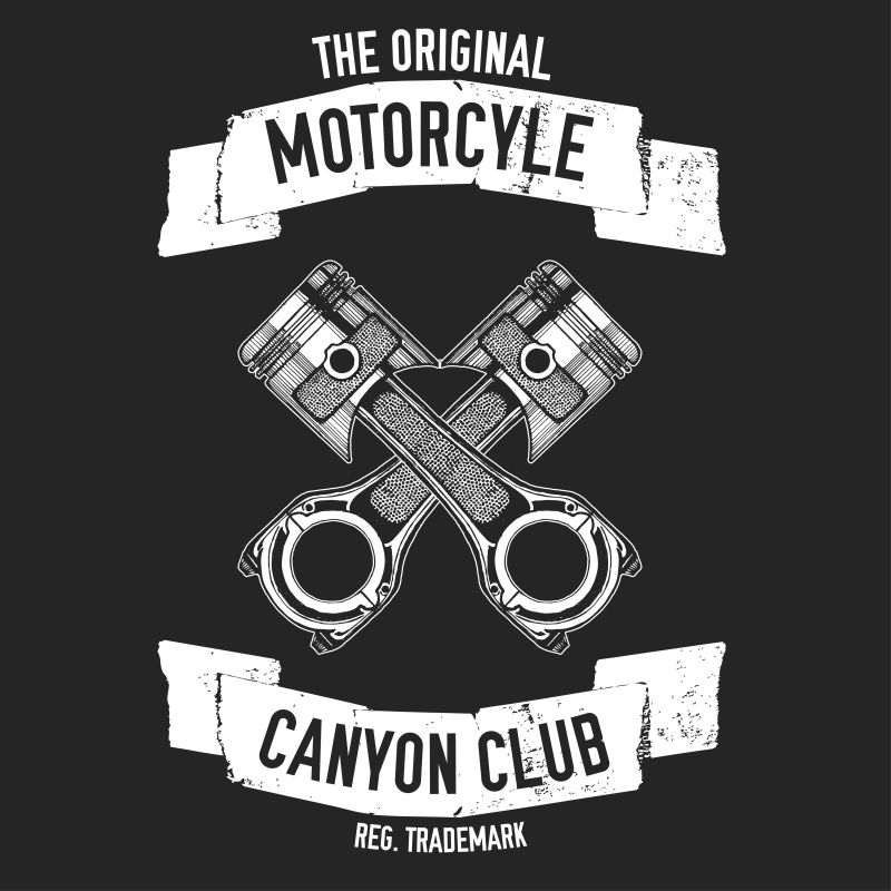 矢量关于摩托车和骑自行车的人的头骨报价