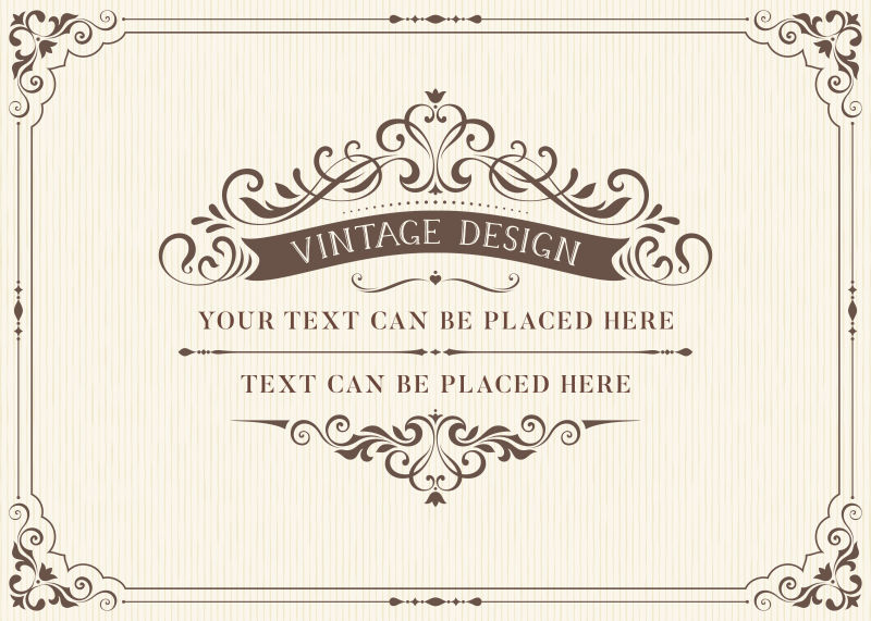 矢量创意装饰花卉元素的请帖设计