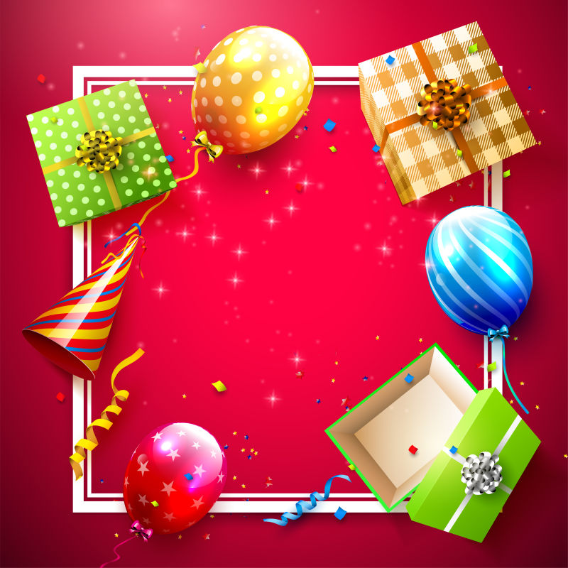 矢量的精美生日贺卡背景