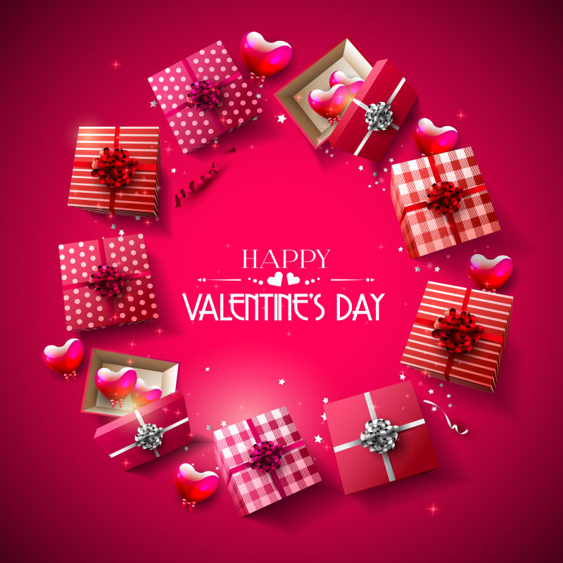 情人节礼物背景矢量设计