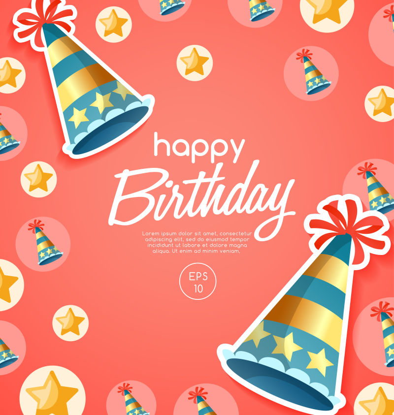 精美生日主题插图矢量设计