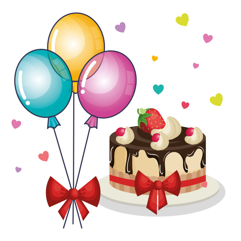 抽象矢量生日快乐主题设计背景