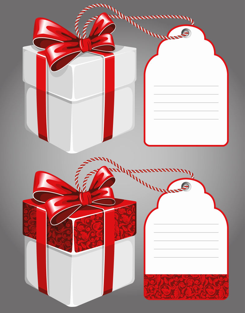 创意矢量红色生日礼品盒设计