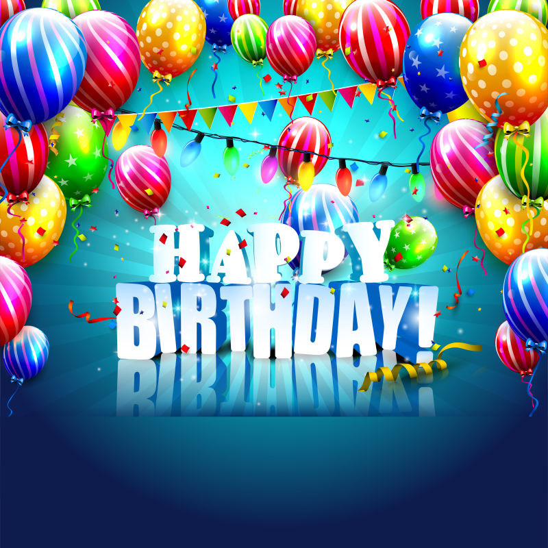 生日奢华生日矢量背景